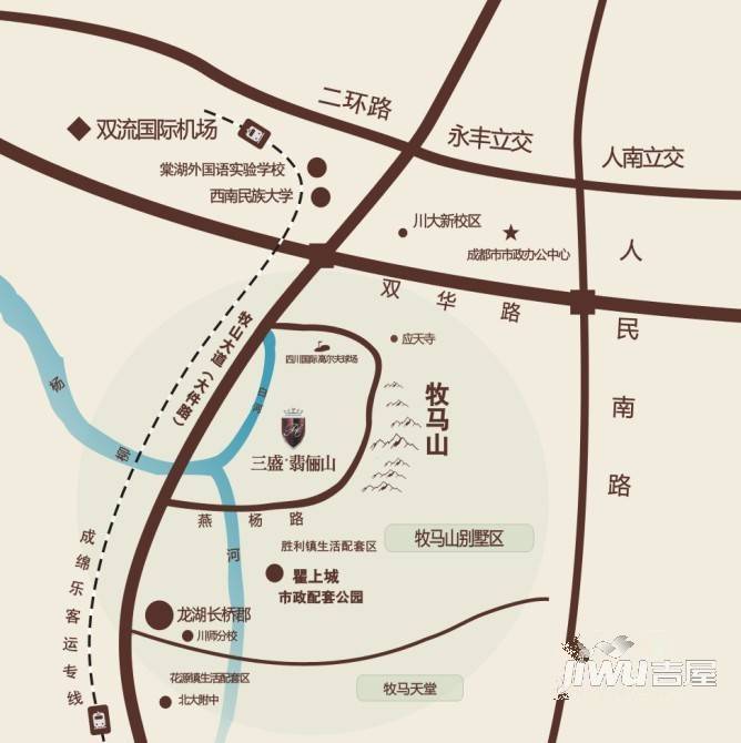 三盛翡俪山位置交通图图片