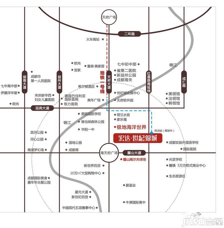 宏达世纪锦城位置交通图图片