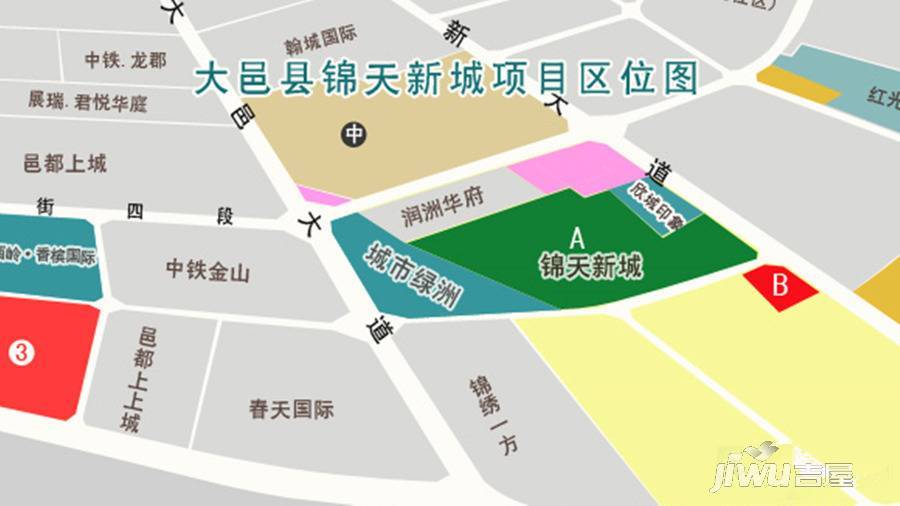 中交锦天新城位置交通图