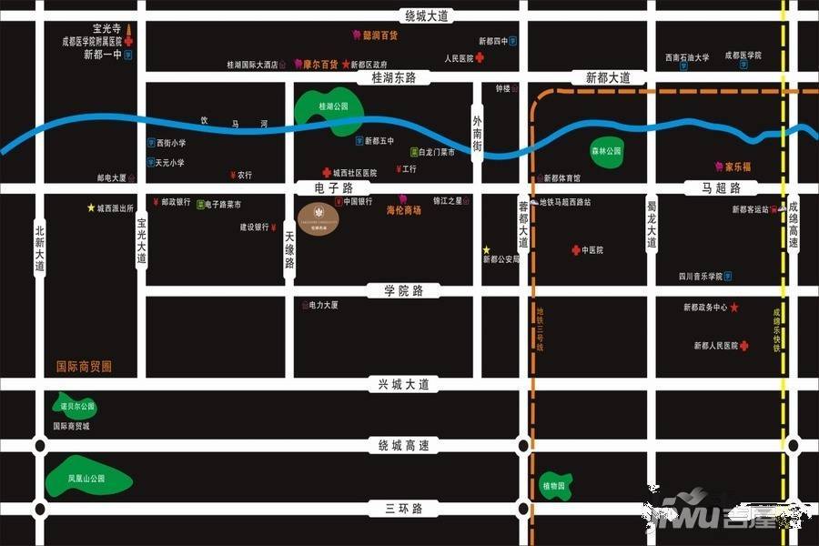 桂湖名城位置交通图