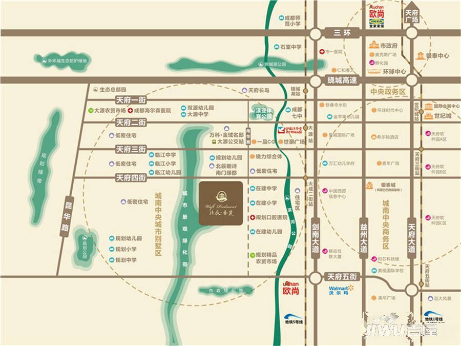 北辰香麓位置交通图图片
