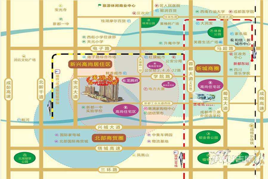 和信天骄府位置交通图图片