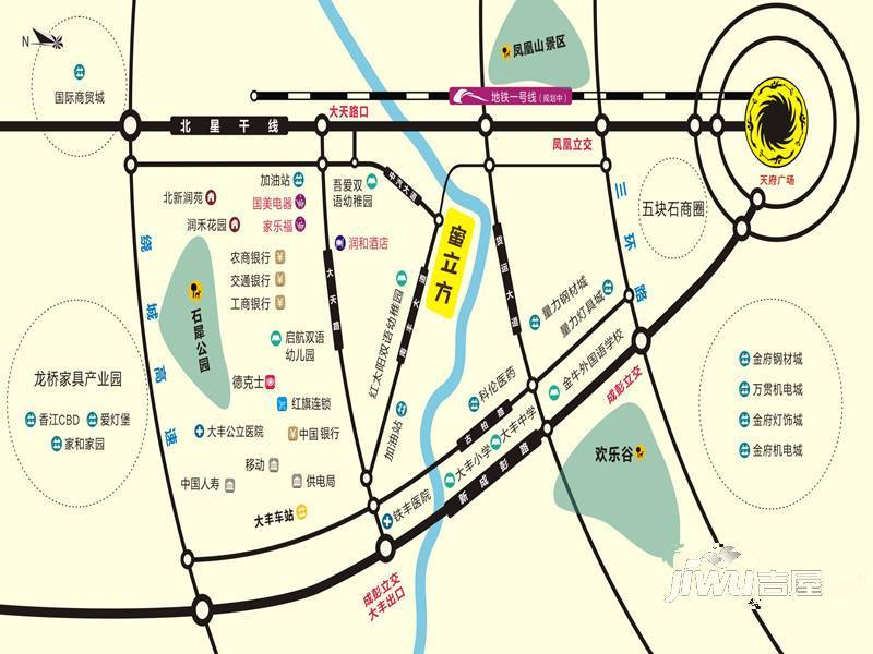 蜜立方位置交通图图片