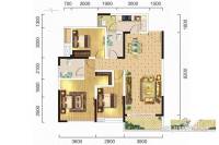 一品CG3室2厅2卫108.6㎡户型图