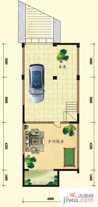 悦水蓝山3室2厅3卫168㎡户型图