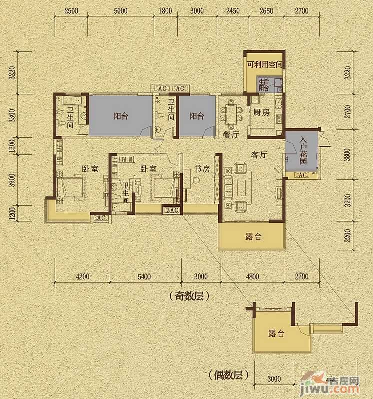 保利星座5室2厅2卫183㎡户型图