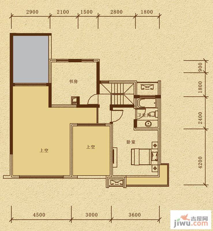 保利星座2室2厅1卫140㎡户型图