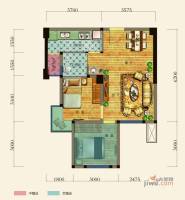 香榭国际2室2厅1卫57.5㎡户型图