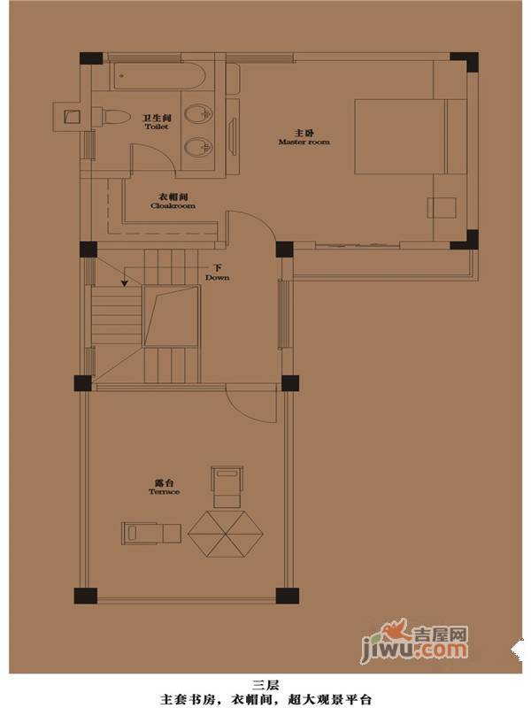 御青城5室3厅4卫193㎡户型图