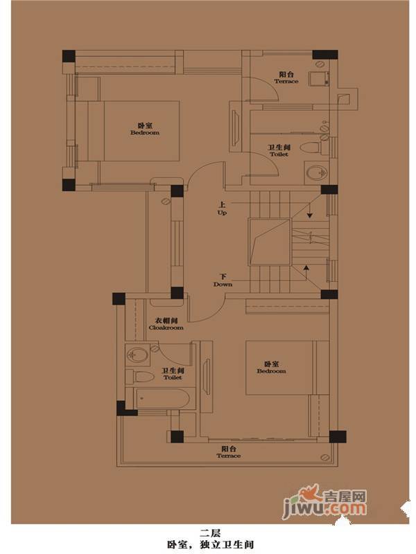 御青城3室2厅4卫178㎡户型图