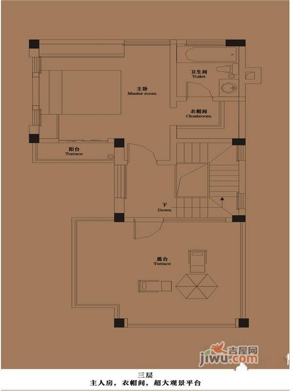 御青城3室5厅4卫178㎡户型图