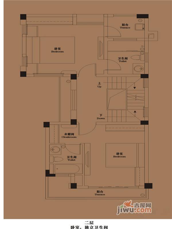 御青城3室5厅4卫178㎡户型图