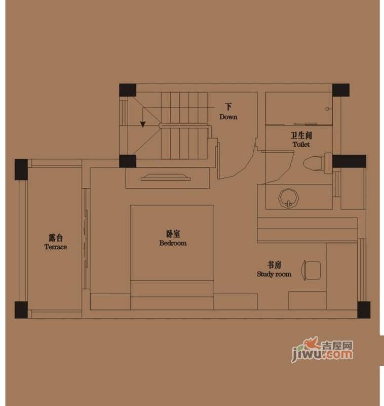 御青城4室2厅3卫120㎡户型图