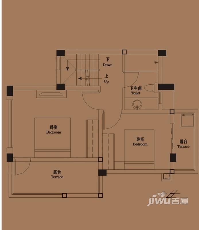 御青城4室2厅3卫120㎡户型图