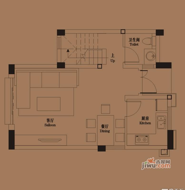 御青城4室2厅3卫120㎡户型图