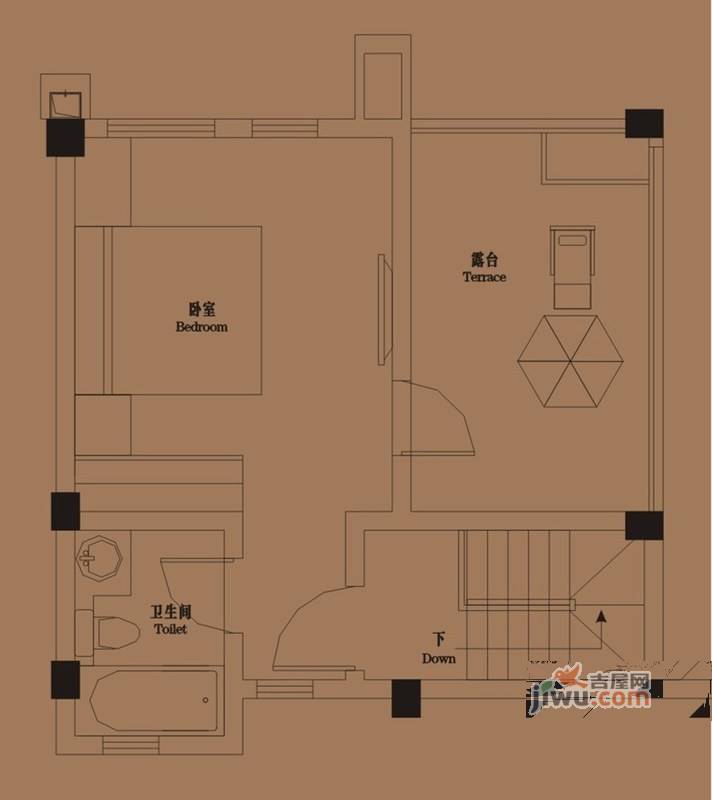 御青城3室2厅3卫115㎡户型图