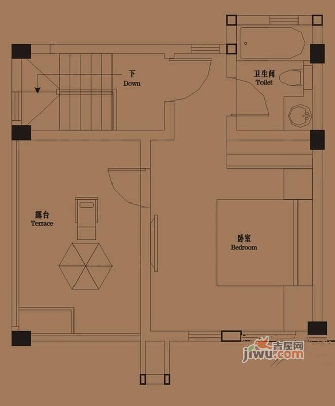 御青城3室2厅3卫115㎡户型图