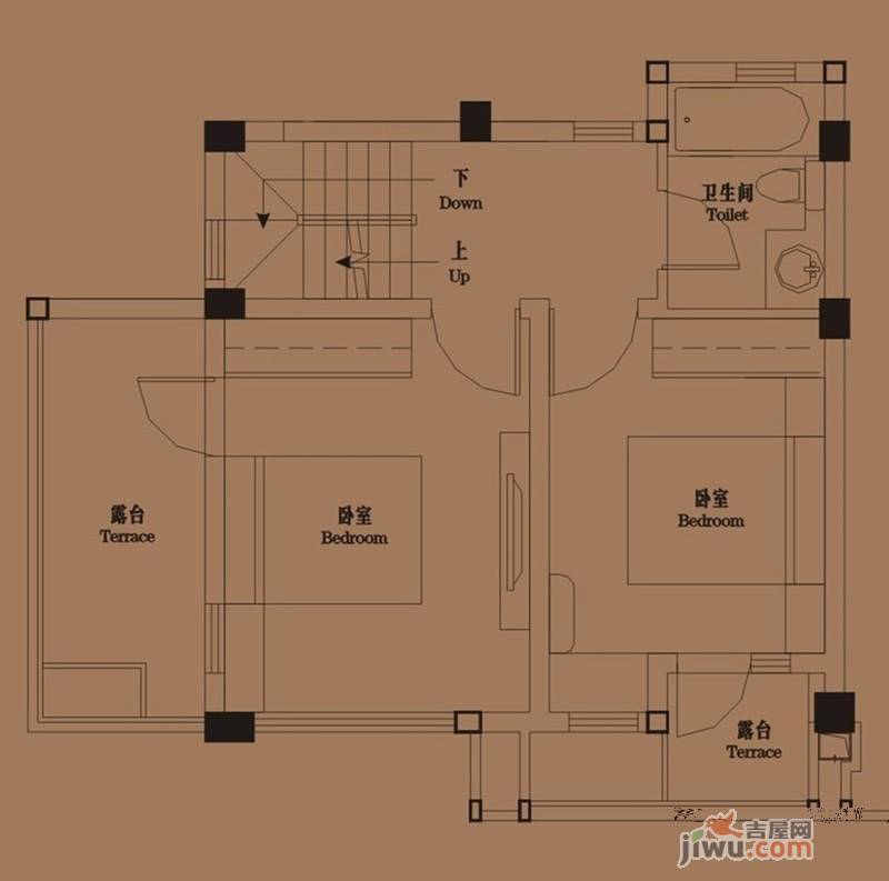 御青城3室2厅3卫115㎡户型图