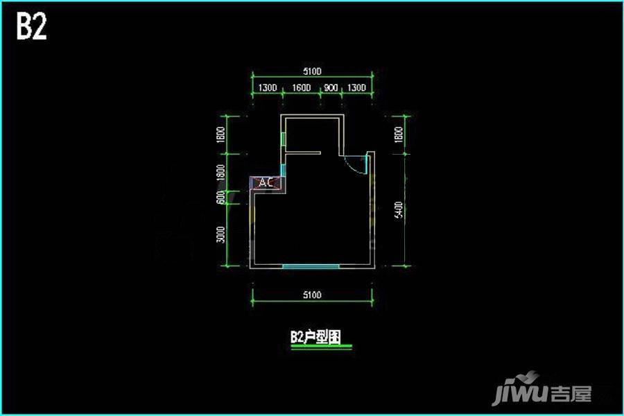 宝信青城1室1厅1卫35㎡户型图