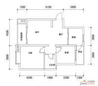 广泽长河郡2室2厅1卫86㎡户型图