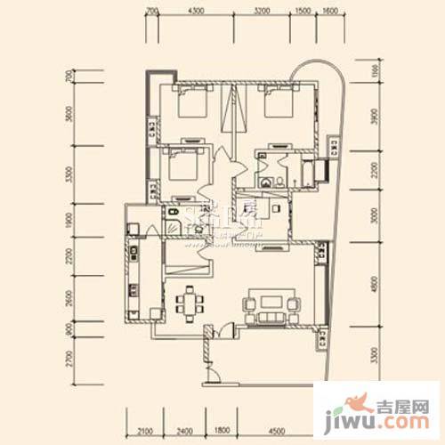 育才竹岛4室2厅2卫179.2㎡户型图