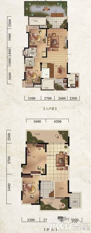 欧郡A区5室3厅2卫243㎡户型图