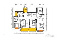 财信上河新界4室2厅2卫141.2㎡户型图