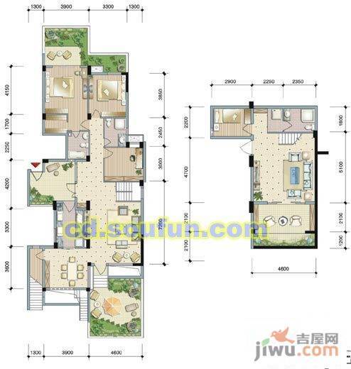 新界五期4室3厅3卫152㎡户型图