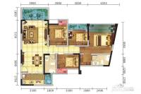 博闻时代锦寓4室2厅2卫123㎡户型图