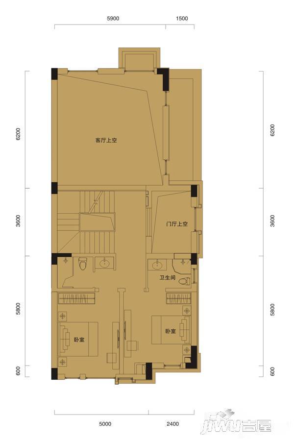 蔚蓝卡地亚云墅5室4厅6卫406.9㎡户型图