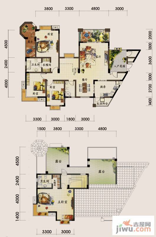 伊萨贝拉4室2厅3卫210.6㎡户型图