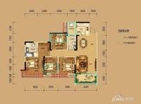 保利狮子湖红杉郡4室2厅2卫124㎡户型图