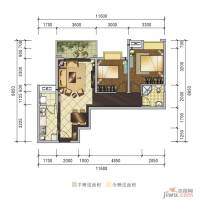 蓝光锦绣城五期2室2厅1卫78.5㎡户型图