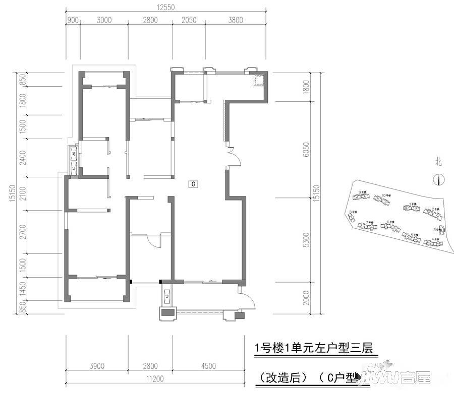 龙光天悦龙庭4室2厅2卫户型图