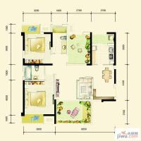 中信未来城2室1厅2卫104.3㎡户型图