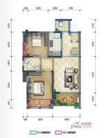 傲城商铺2室2厅1卫72㎡户型图