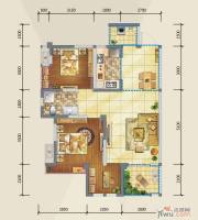 傲城商铺3室2厅1卫81㎡户型图