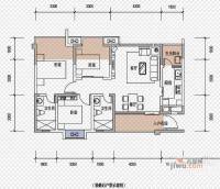 戛纳湾3室2厅2卫95.1㎡户型图