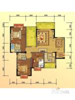 贵通御苑心悦城3室2厅2卫120㎡户型图
