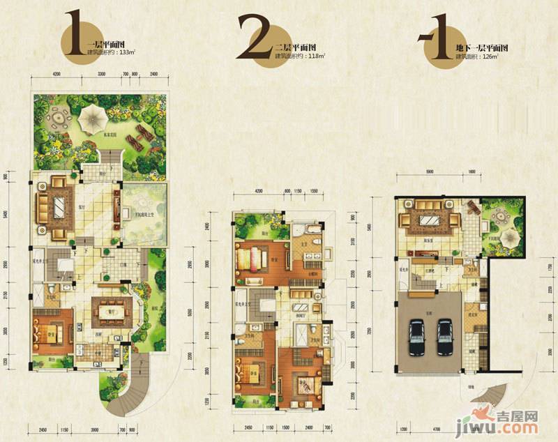 棠湖泊林城4室3厅5卫377㎡户型图