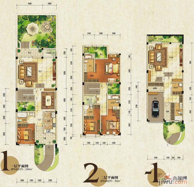 棠湖泊林城4室3厅5卫303㎡户型图