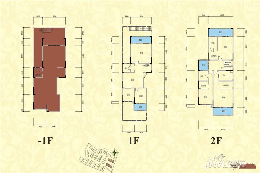 昂世半山观邸4室2厅4卫283.1㎡户型图