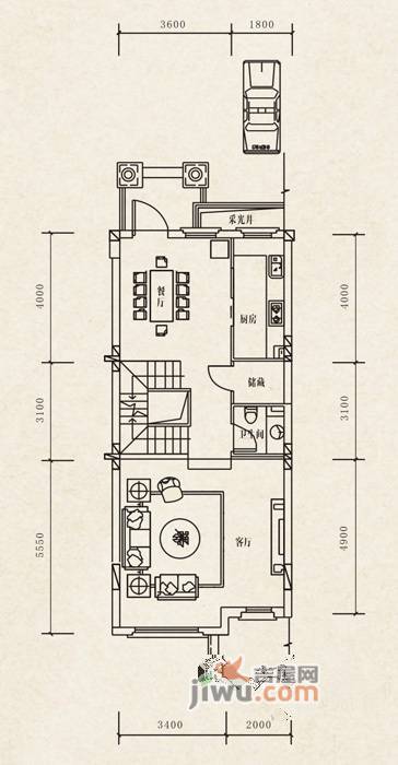 三盛翡俪山3室3厅5卫户型图