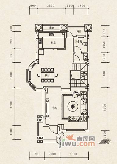 三盛翡俪山4室3厅5卫户型图