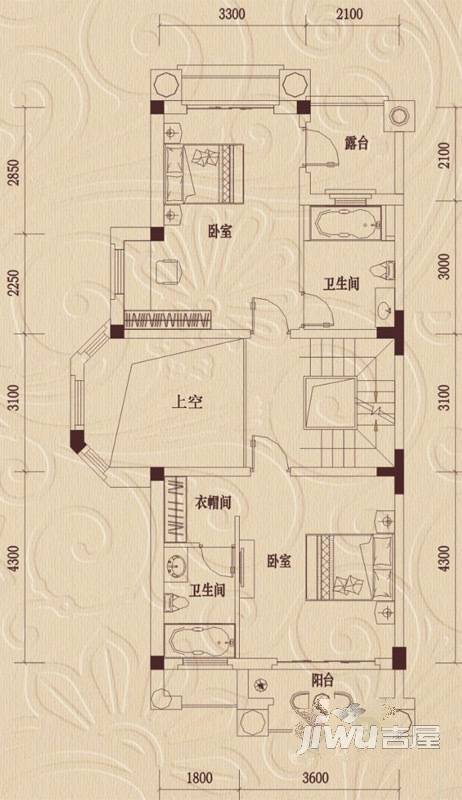 三盛翡俪山4室3厅4卫296㎡户型图