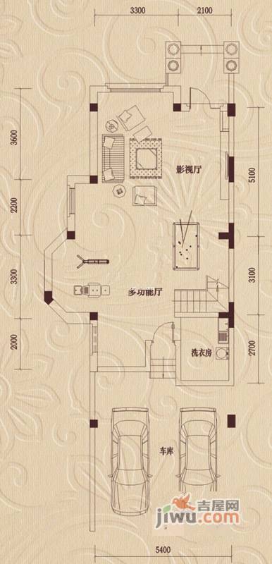 三盛翡俪山4室3厅4卫296㎡户型图