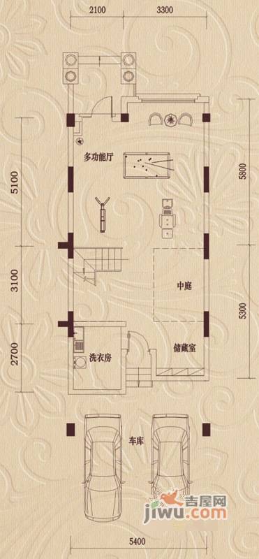 三盛翡俪山3室3厅4卫263㎡户型图