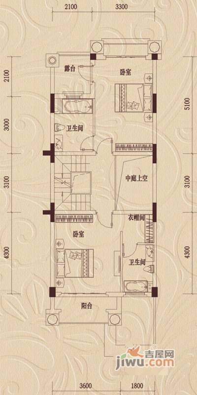 三盛翡俪山3室3厅4卫263㎡户型图