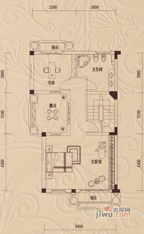 三盛翡俪山4室3厅4卫282㎡户型图