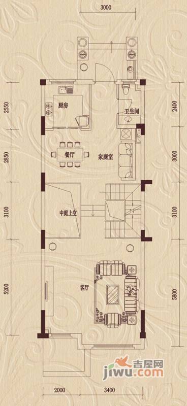 三盛翡俪山3室3厅4卫261㎡户型图